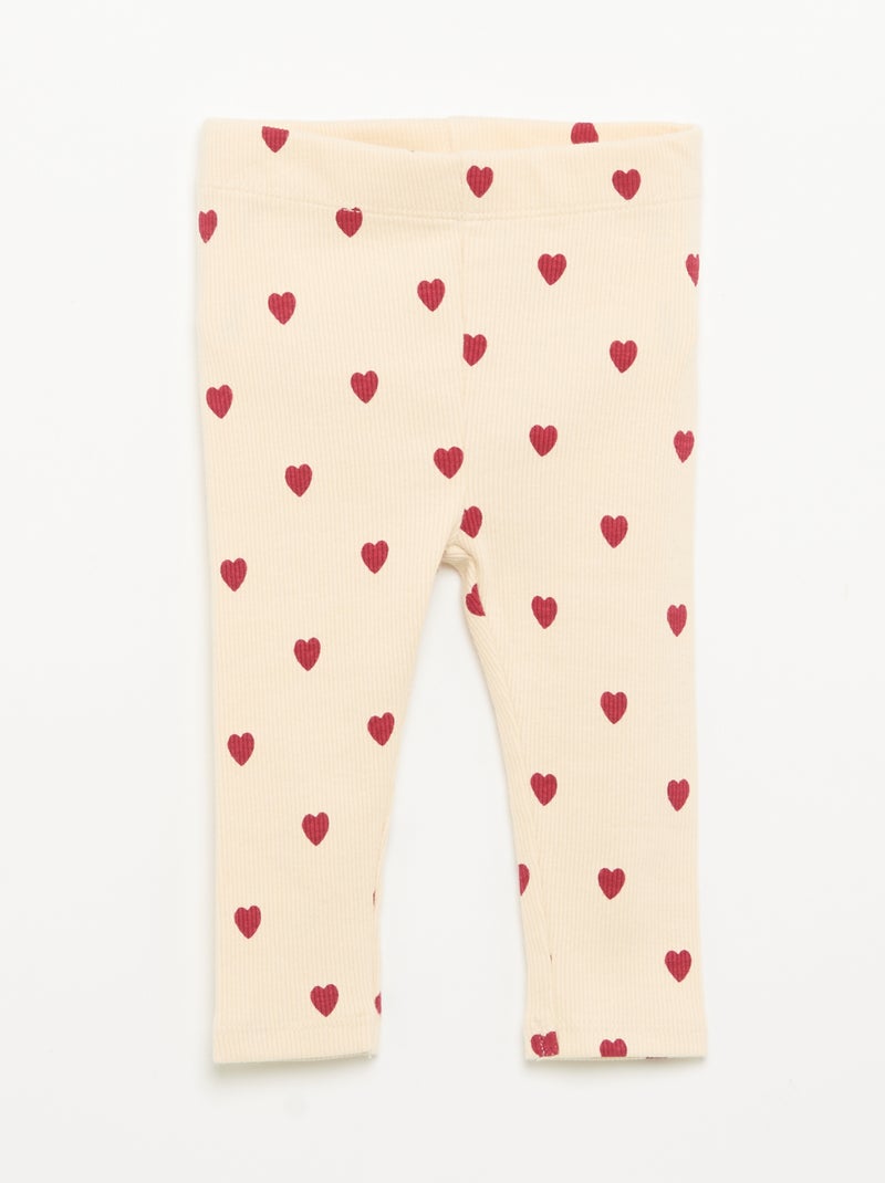 Completo felpa stampata + leggings Rosso - Kiabi