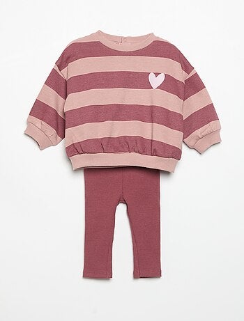 Completo felpa stampata + leggings