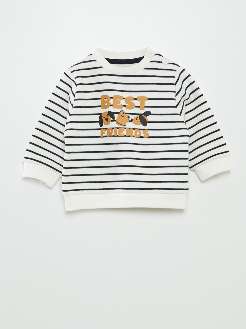 Completo felpa stampato Completo felpa + joggers - completo felpa + joggers - BIANCO - Kiabi