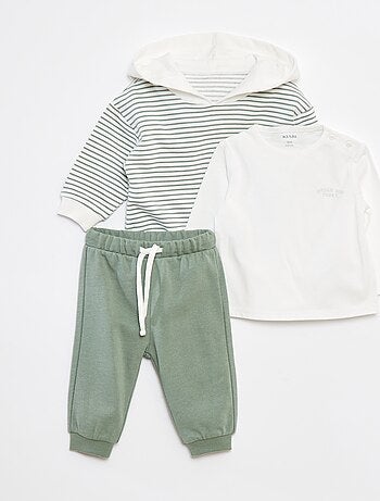 Completo felpa + t-shirt + joggers - 3 pezzi