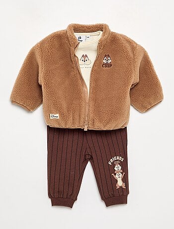 Completo felpa + t-shirt + pantaloni 'Cip & Ciop' 'Disney' - 3 pezzi