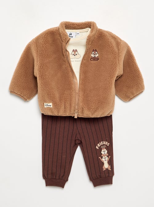 Completo felpa + t-shirt + pantaloni 'Cip & Ciop' 'Disney' - 3 pezzi - Kiabi