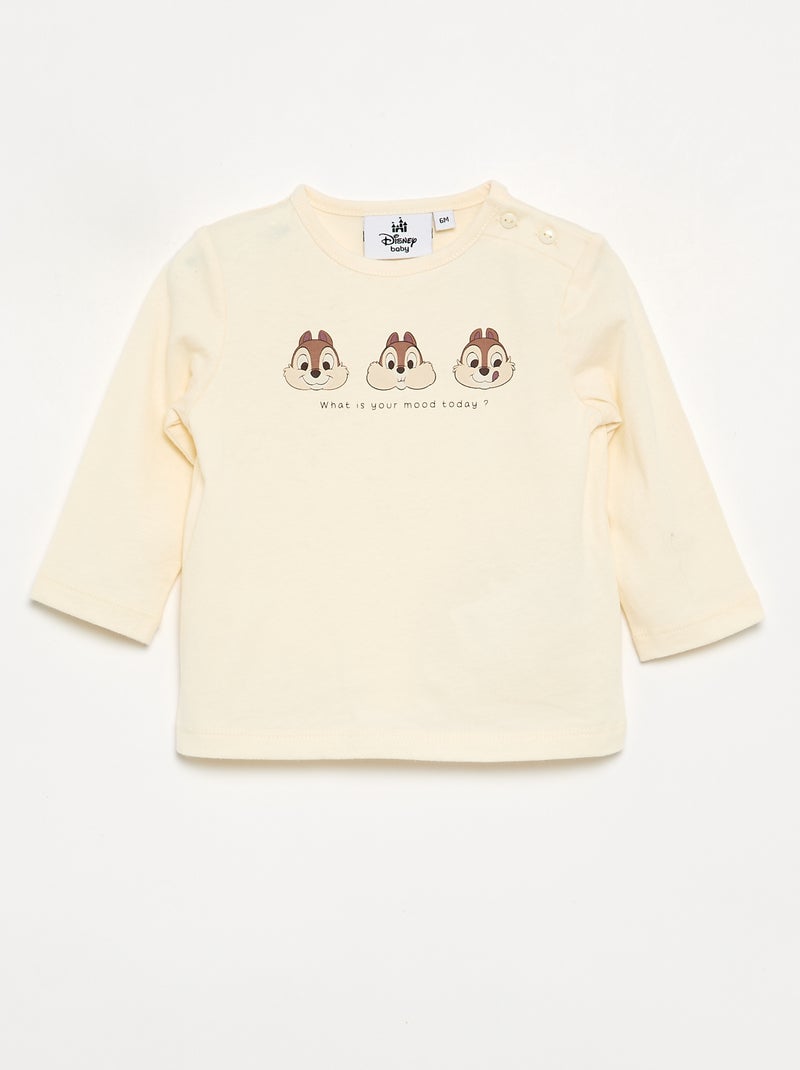 Completo felpa + t-shirt + pantaloni 'Cip & Ciop' 'Disney' - 3 pezzi Beige - Kiabi