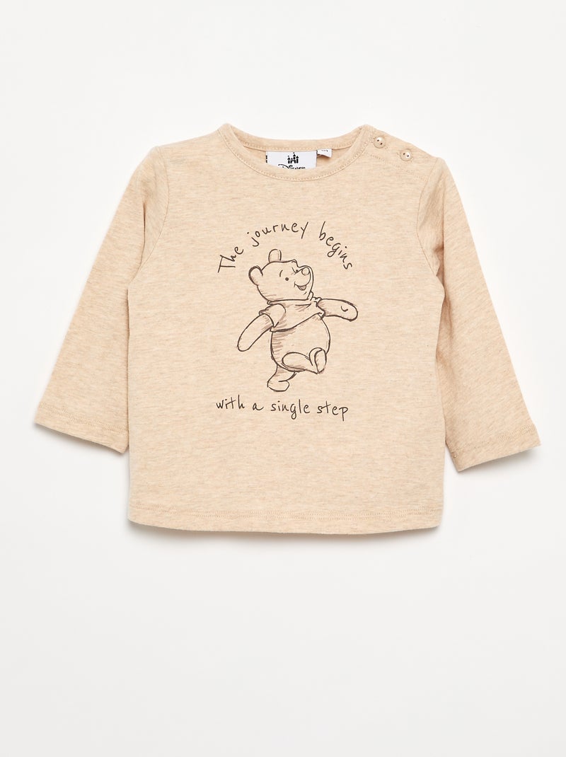 Completo felpa + t-shirt + pantaloni 'Winnie' 'Disney' - 3 pezzi Beige - Kiabi