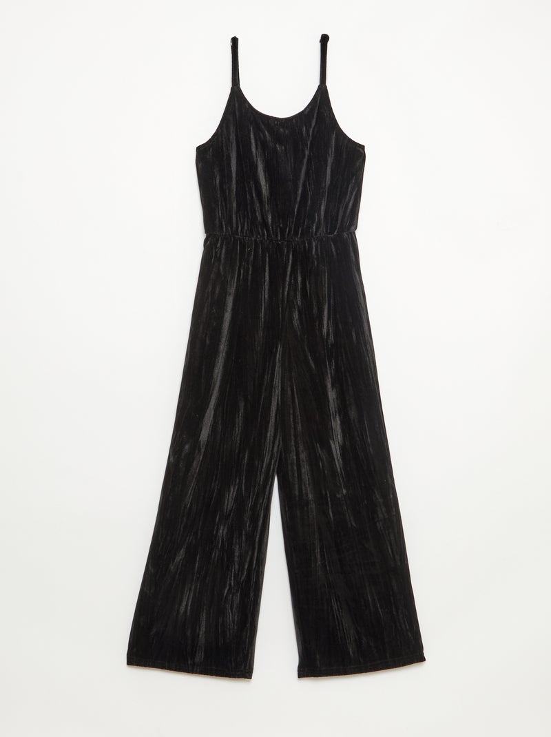 Completo festivo T-shirt + tutina a bretelle Nero - Kiabi