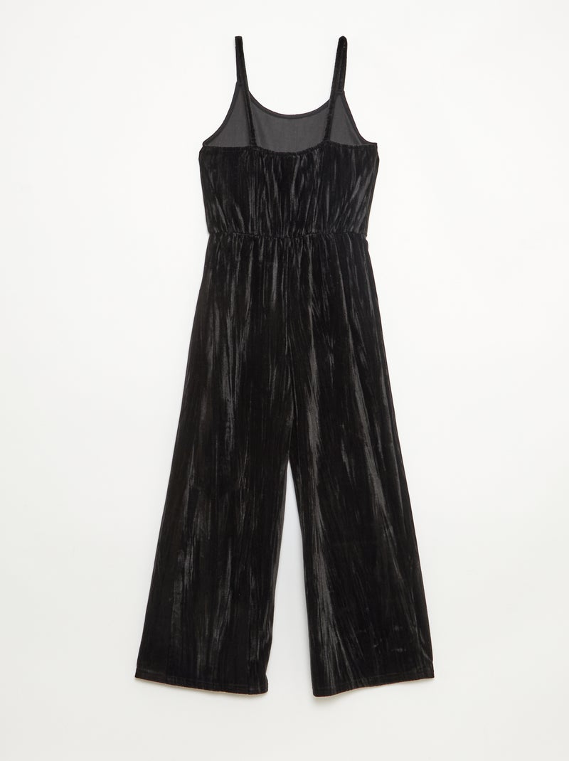 Completo festivo T-shirt + tutina a bretelle Nero - Kiabi