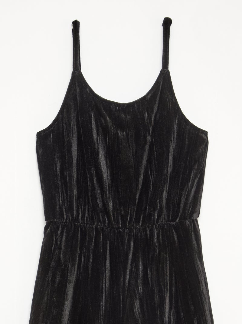 Completo festivo T-shirt + tutina a bretelle Nero - Kiabi