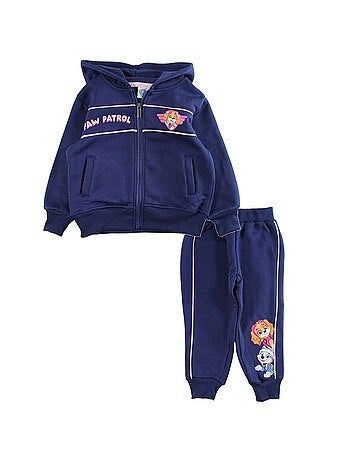 Completo giacca con cappuccio e pantaloni tuta Paw Patrol bambina