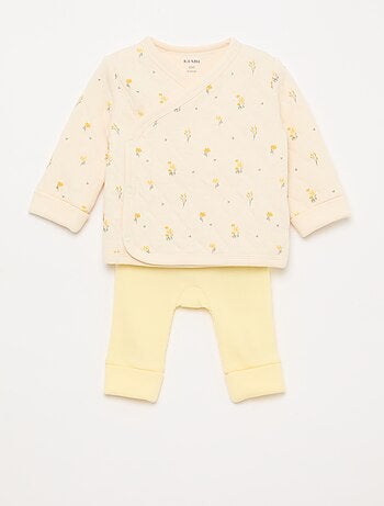 Completo gilet incrociato + leggings - 2 pezzi