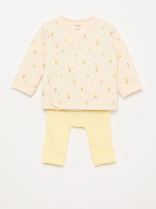 Completo gilet incrociato + leggings - 2 pezzi - Kiabi