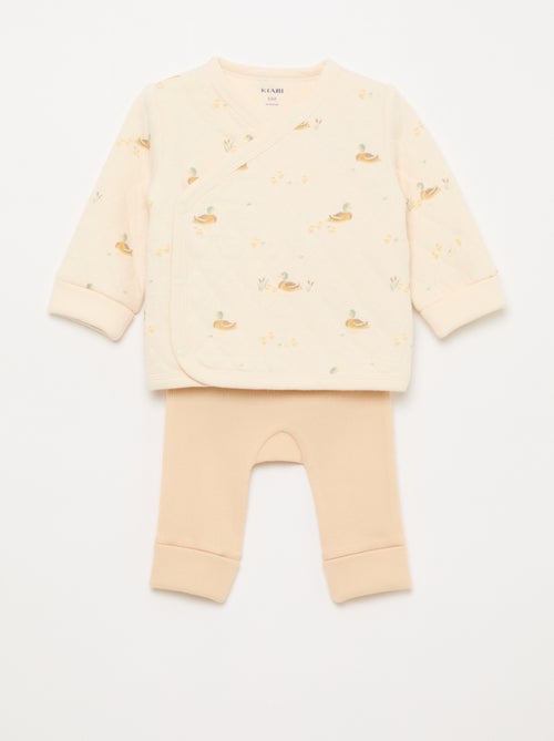 Completo gilet incrociato + leggings - 2 pezzi - Kiabi