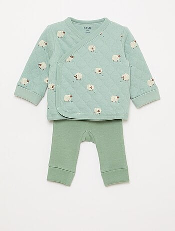 Completo gilet incrociato + leggings - 2 pezzi