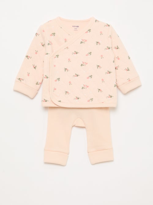 Completo gilet incrociato + leggings - 2 pezzi - Kiabi