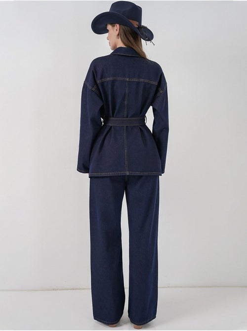 Completo in denim con giacca con dettagli tasche e pantaloni a gamba dritta bdart - Kiabi Completo in denim con giacca con dettagli tasche e pantaloni a gamba dritta bdart - Kiabi