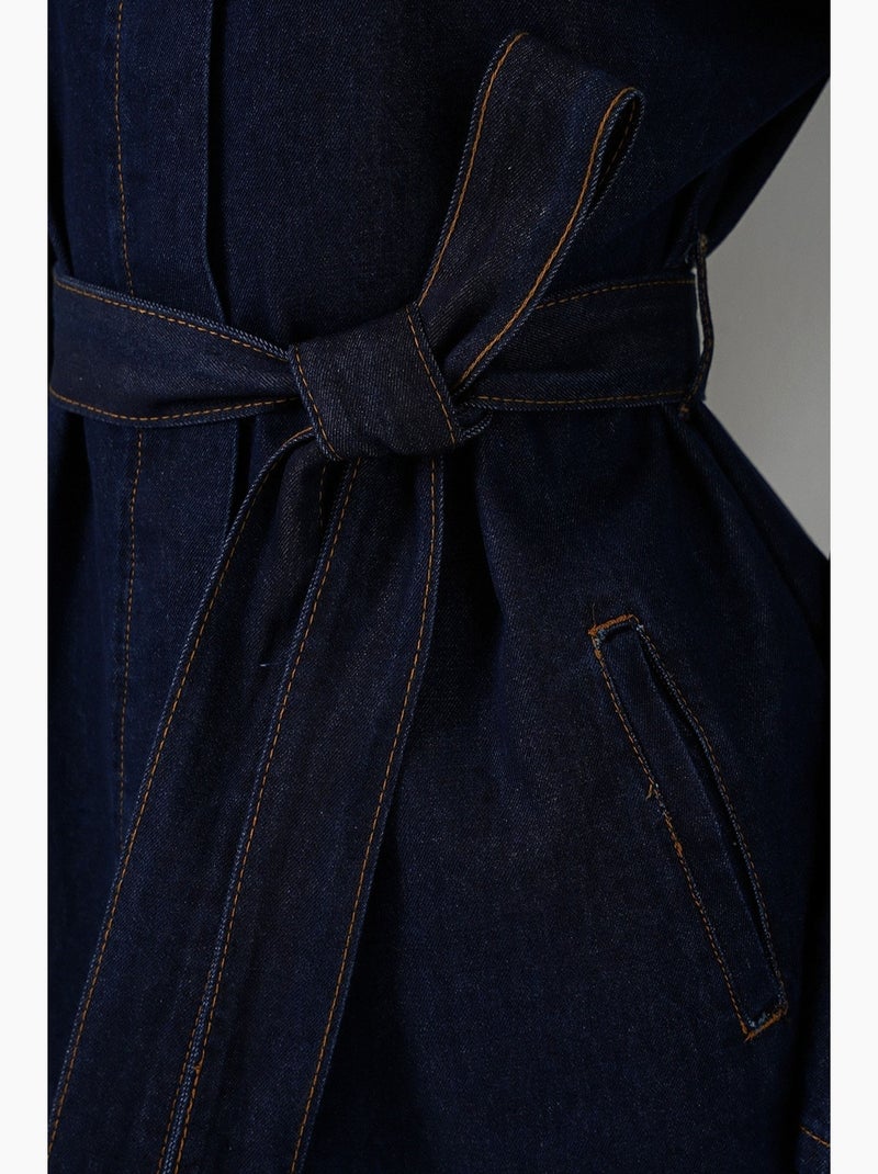 Completo in denim con giacca con dettagli tasche e pantaloni a gamba dritta bdart Blu marino - Kiabi