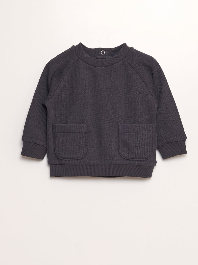 Completo in maglia a coste - 2 pezzi NERO - Kiabi