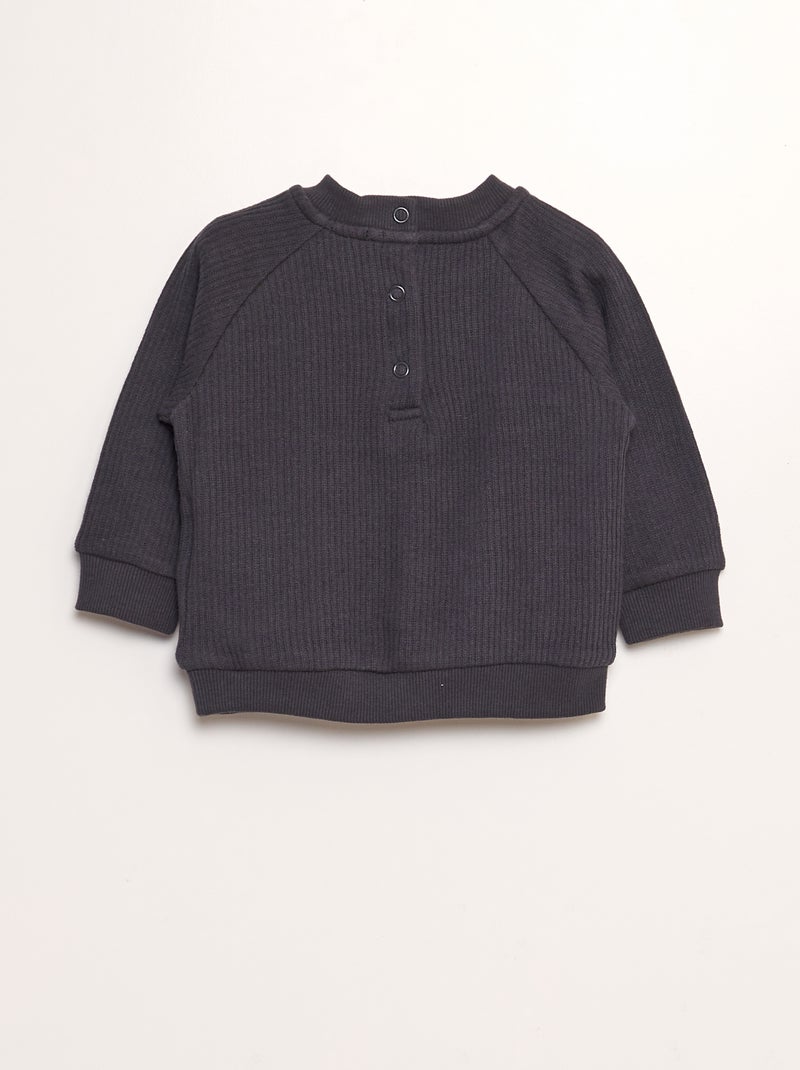 Completo in maglia a coste - 2 pezzi NERO - Kiabi