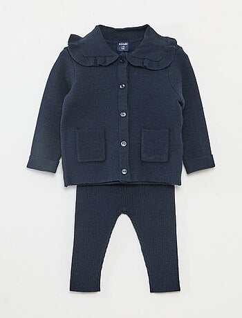 Completo in maglia cardigan + leggings