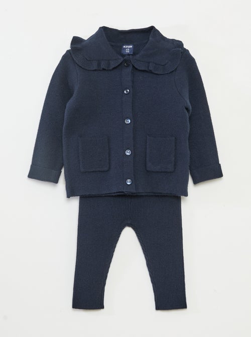 Completo in maglia cardigan + leggings - Kiabi