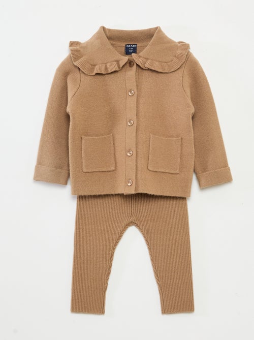 Completo in maglia cardigan + leggings - Kiabi