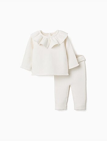 Completo in maglia con volant + pantaloni