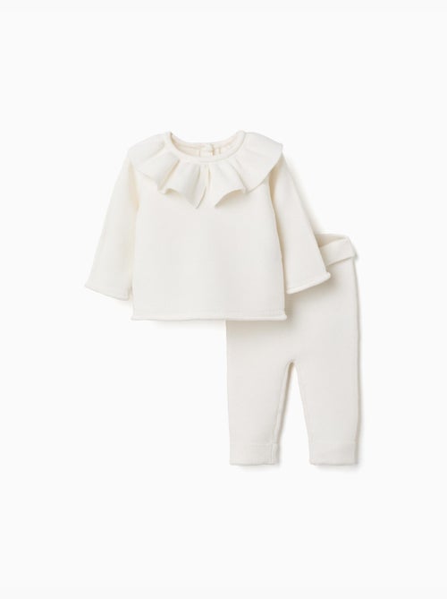 Completo in maglia con volant + pantaloni - Kiabi