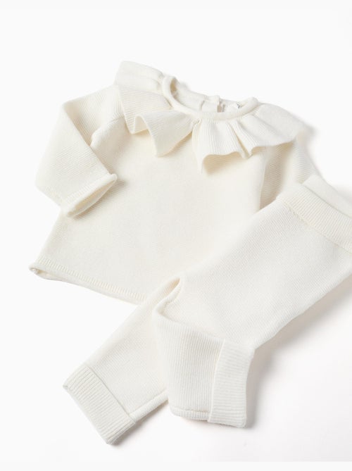 Completo in maglia con volant + pantaloni - Kiabi