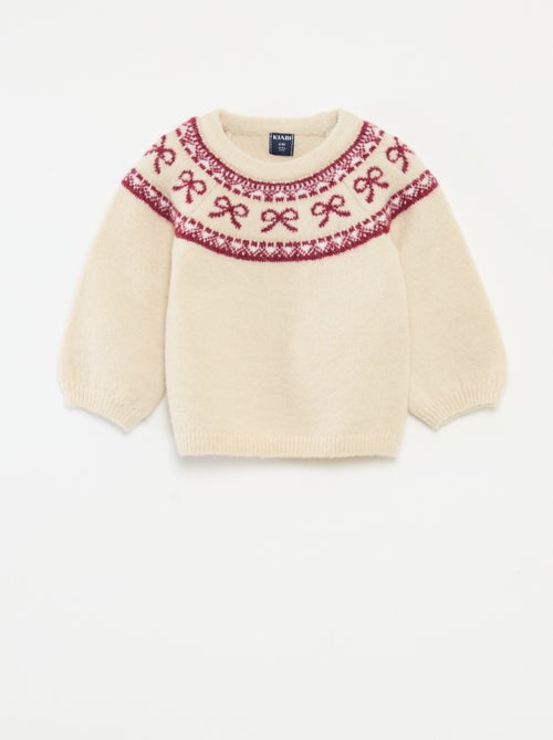 Completo in maglia maglione + leggings jacquard - Kiabi