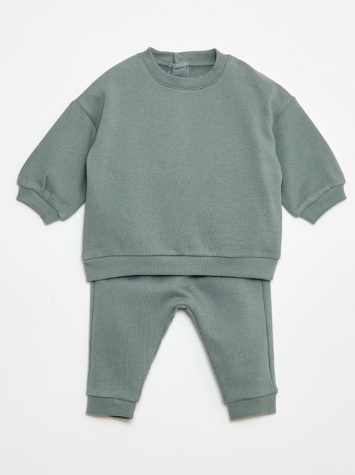 Completo in pile felpa + pantaloni - 2 pezzi - Kiabi