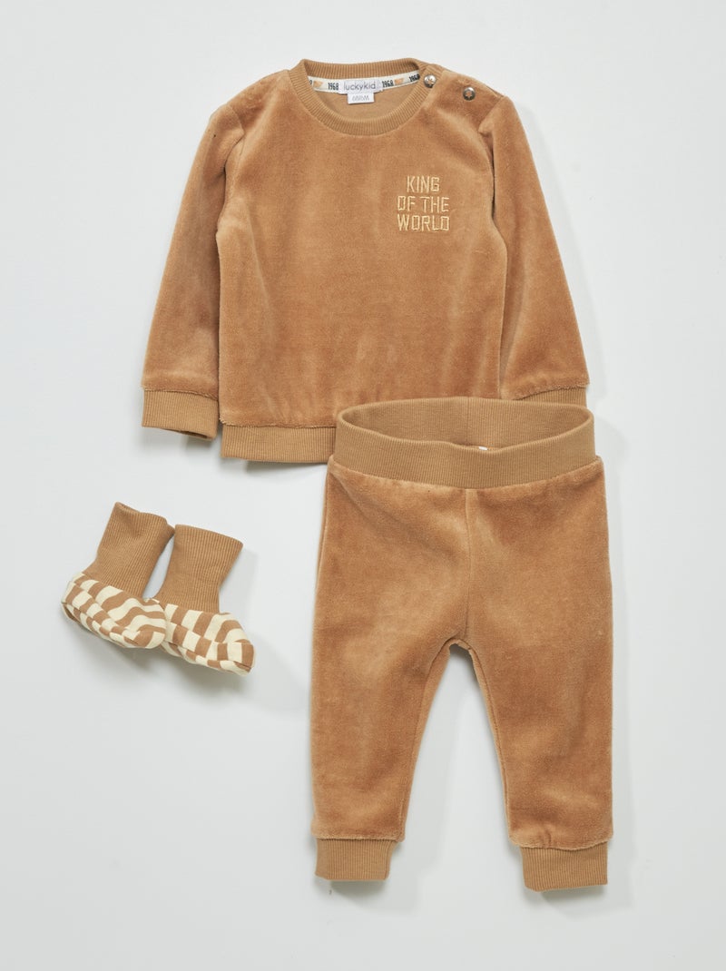 Completo in velluto BEIGE - Kiabi