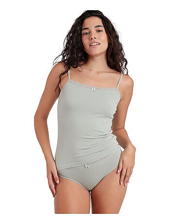 Completo intimo e slip a coste da donna ADMAS