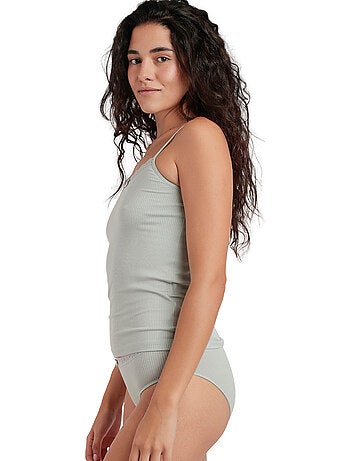 Completo intimo e slip a coste da donna ADMAS