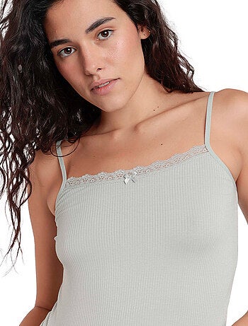 Completo intimo e slip a coste da donna ADMAS