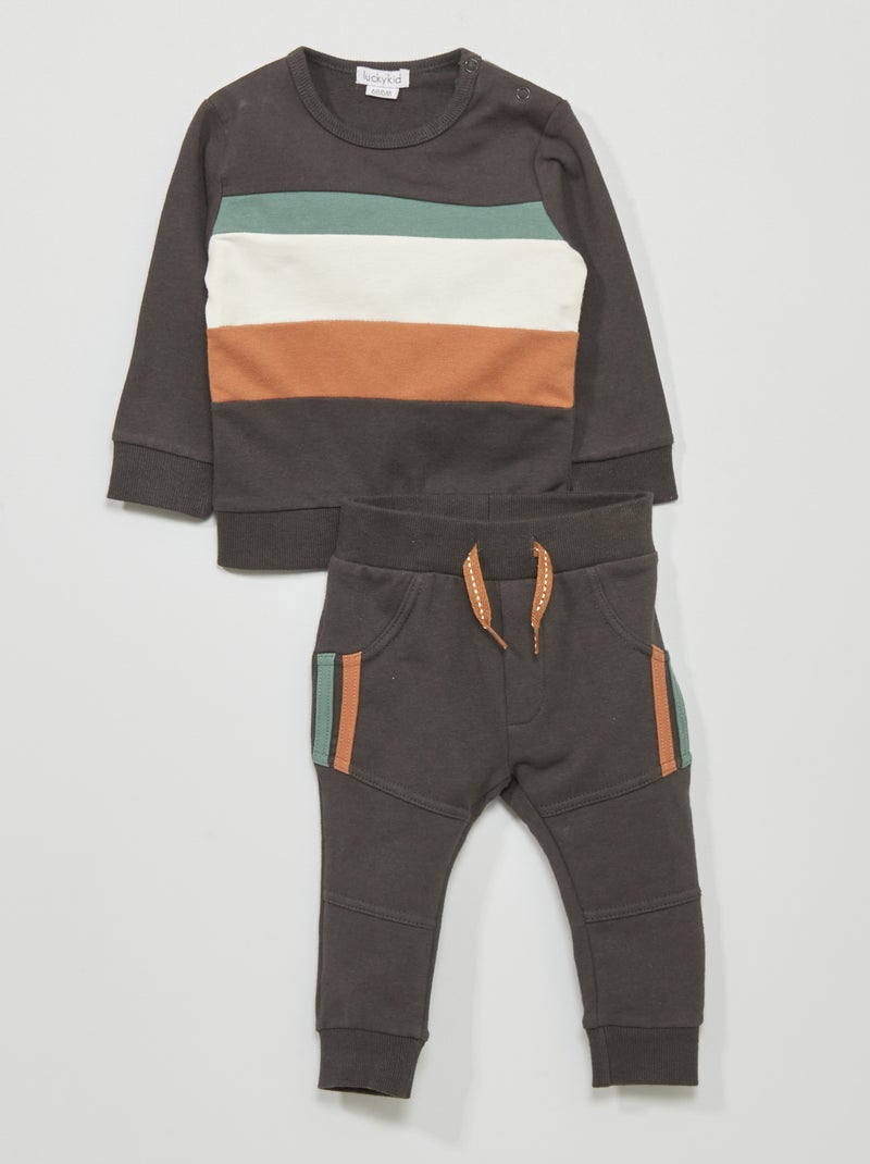 Completo jogging bebè - 2 pezzi GRIGIO - Kiabi