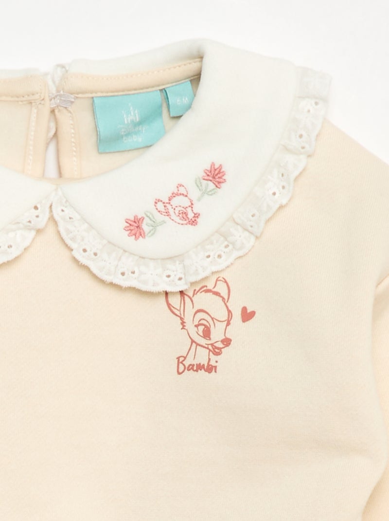 Completo jogging felpa + pantaloni + bavaglino 'Marie' 'Disney' - 3 pezzi Rosa - Kiabi