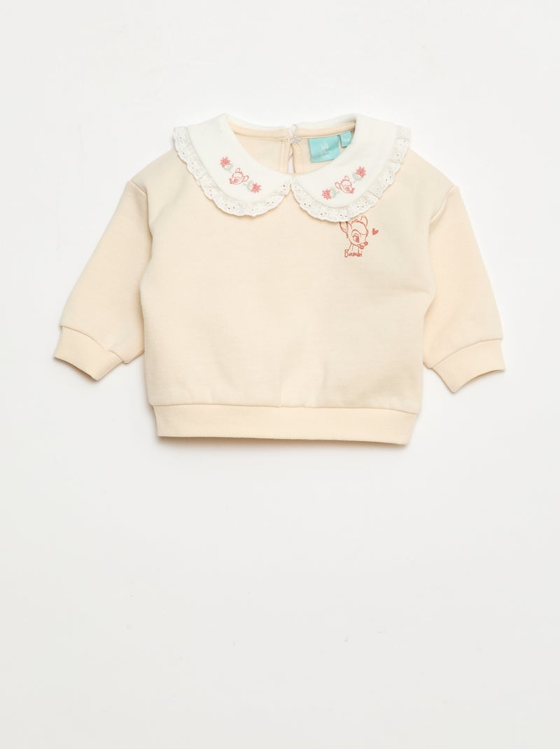 Completo jogging felpa + pantaloni + bavaglino 'Marie' 'Disney' - 3 pezzi Rosa - Kiabi