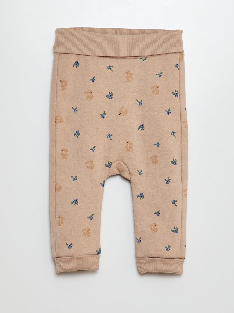 Completo jogging in tessuto felpato - felpa + pantaloni - 2 pezzi BEIGE - Kiabi