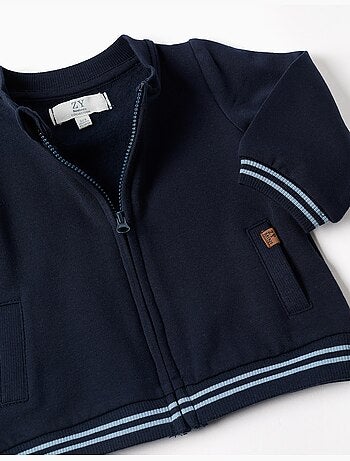 Completo jogging spazzolato a righe