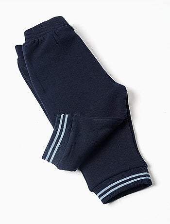 Completo jogging spazzolato a righe