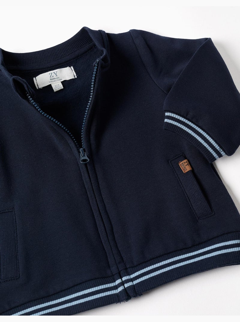 Completo jogging spazzolato a righe Blu scuro - Kiabi