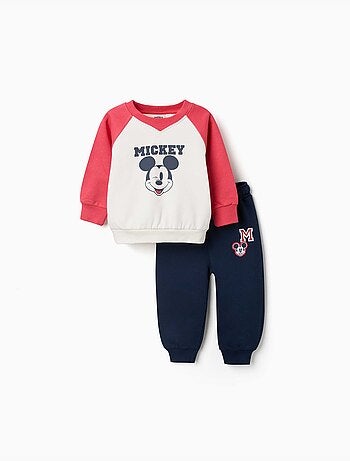 Completo jogging spazzolato con mickey