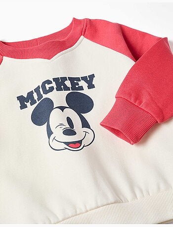 Completo jogging spazzolato con mickey