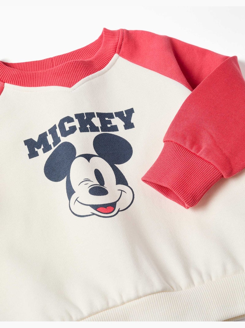 Completo jogging spazzolato con mickey Rosso - Kiabi
