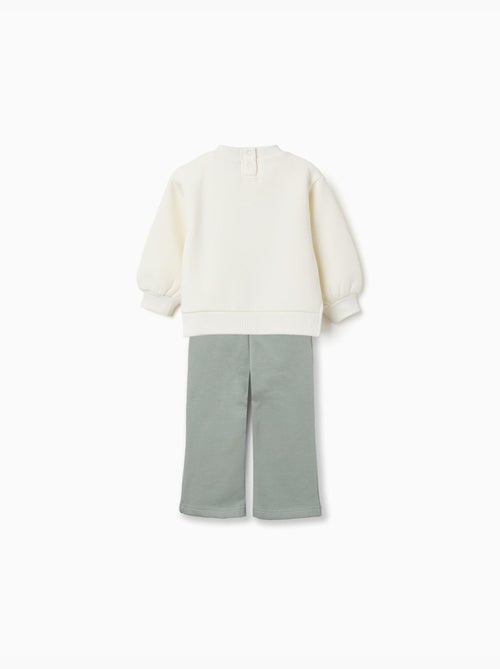 Completo jogging spazzolato con stampa casa - Kiabi