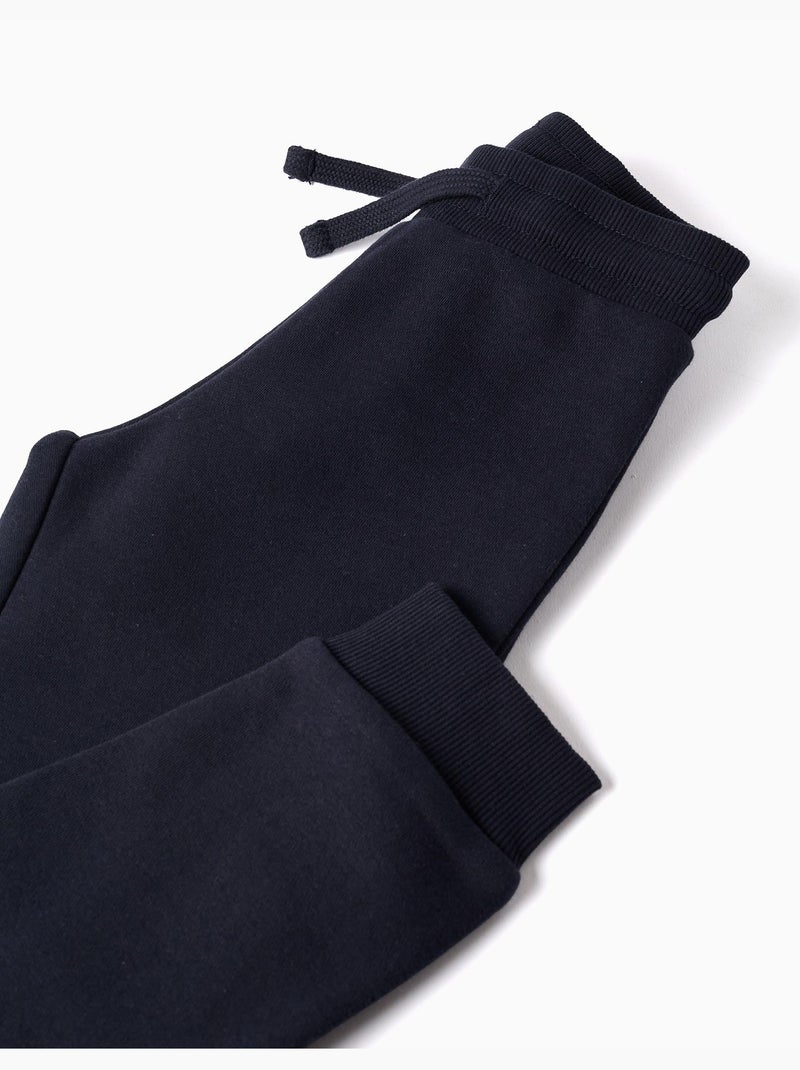Completo jogging spazzolato con stampa creativa Blu scuro - Kiabi