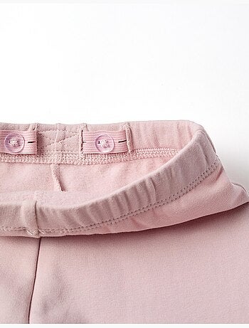 Completo jogging spazzolato con stampa cuori e pois