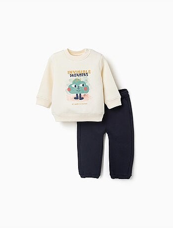 Completo jogging spazzolato con stampa Dreamers