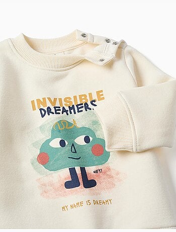Completo jogging spazzolato con stampa Dreamers
