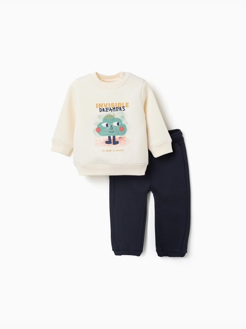 Completo jogging spazzolato con stampa dreamers - Kiabi