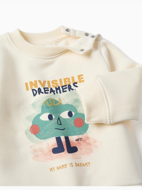 Completo jogging spazzolato con stampa dreamers - Kiabi